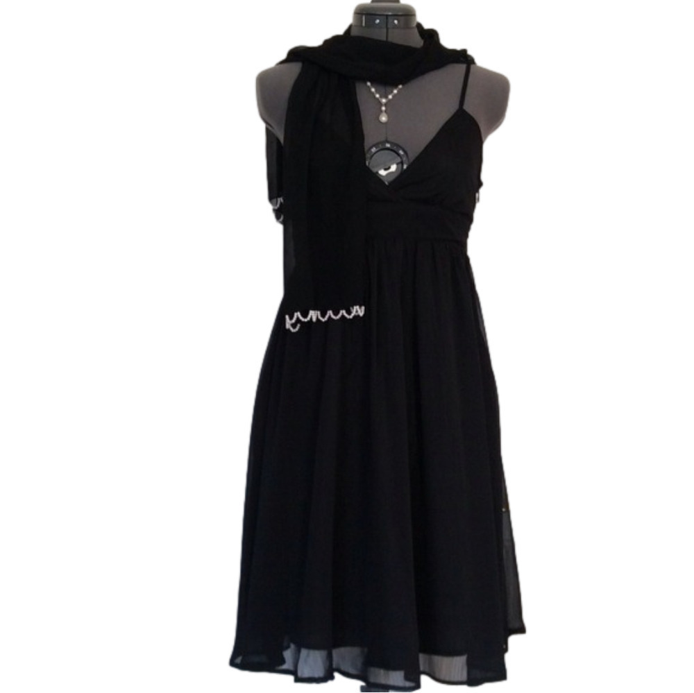 💥 Forever 21 💕simply sexy black chiffon dress Size S